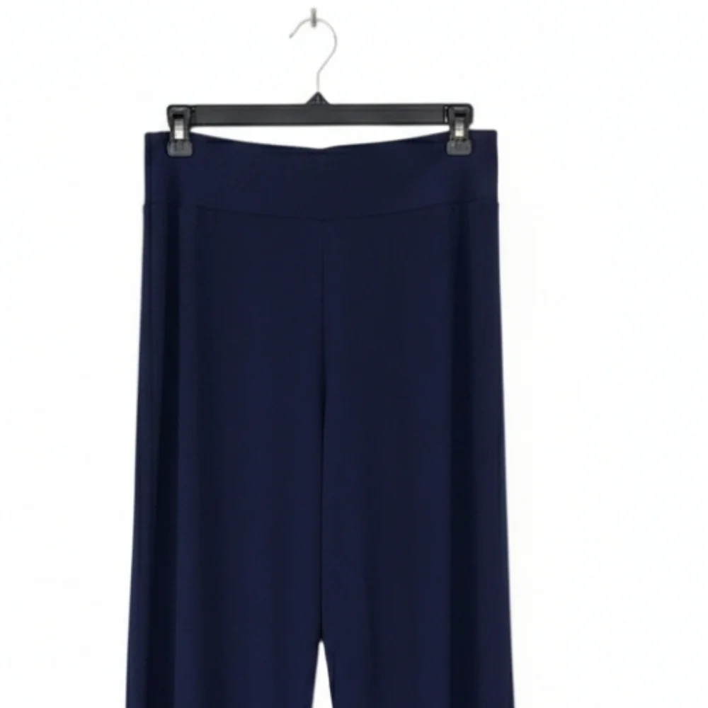 Clara Sun Woo Signature Palazzo Pants Sz XS in blue Wide Leg High-Rise Trouser